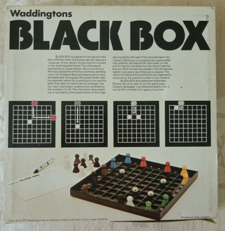 Vintage Waddington's Black Box Strategy board game 1977 Complete