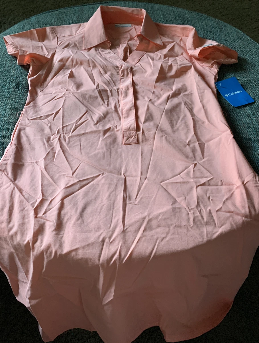 NWT Columbia Pelham Bay Road EXS Knee Length Dress Womens Size Small Coral VV1