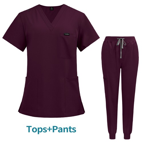 Unisex Jogger Scrub Set - Breathable Stretch Medical Uniform for Nurses Doctors - Picture 34 of 113