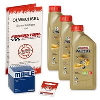 Honda Ntv 650 Revere (RC33) 88-96, Castrol 10W40 ÖL + Mahle ÖLfilter, MotoröL
