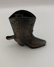 Vintage Metal Die-cast Cowboy Boot Pencil Sharpener - Decor - Made in Hong Kong