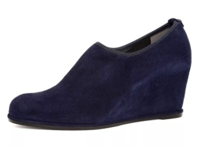 Stuart Weitzman Z3892 Full Stretch Nice Blue Suede Wedge Pumps Size 9 M