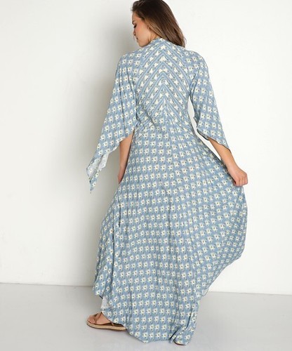 JEN’S PIRATE BOOTY Bohemian Handkerchief Sleeve Maxi Dress Gown size Medium - Picture 3 of 13