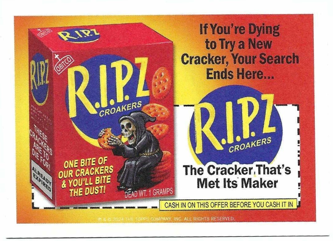 2024 WACKY PACKAGES HALLOWEEN ED R.I.P.Z COUPON BACK 33 | eBay