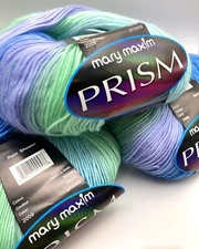 3 Skein Lot Mary Maxim Prism Yarn Color Rain Shower DK Weight Knit & Crochet