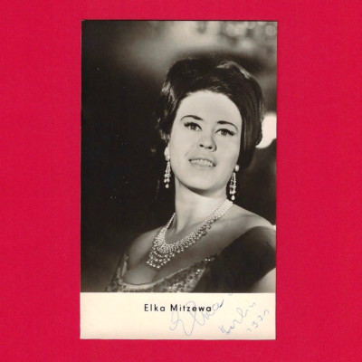 Ella Mitzewa Autogrammkarte DDR 1971 Original signiert Oper Sängerin #14