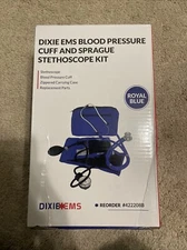 Dixie EMS ZHE920 Blood Pressure and Stethoscope Kit - Royal Blue