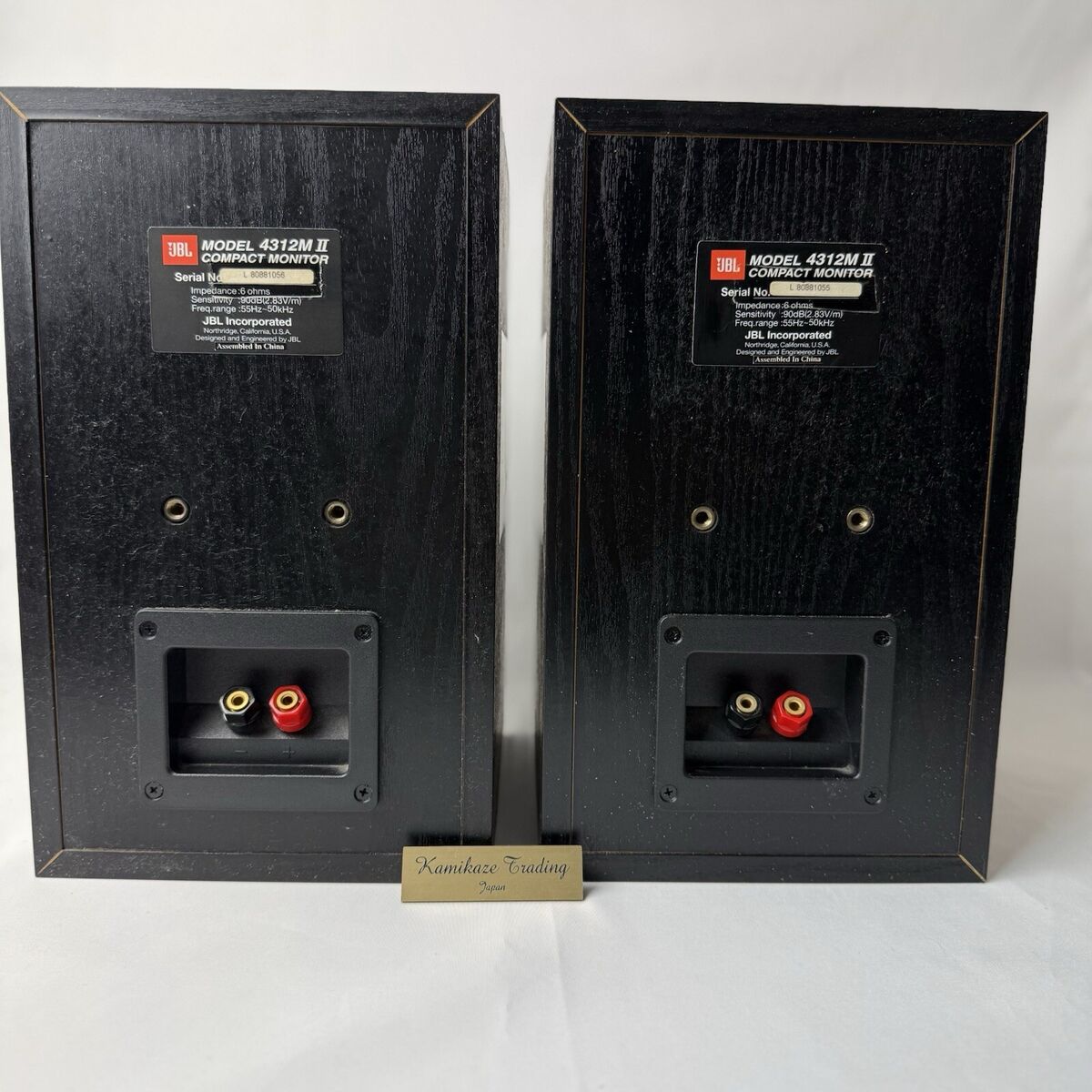 JBL 4312M 2 Ⅱ pair Compact monitor speakers 3 Way Black JBL 4312M 2 Ⅱ pair Compact monitor speakers 3 Way Black