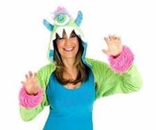 Monstar Cyclops Eye Monster UGGSY SHRUG Hoodie Halloween Costume Women OS 8-10
