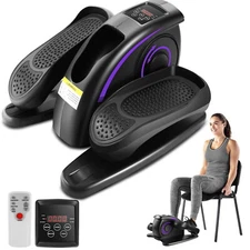 Under Desk Elliptical Machine Electric Seated Pedal Exerciser w/Remote Control