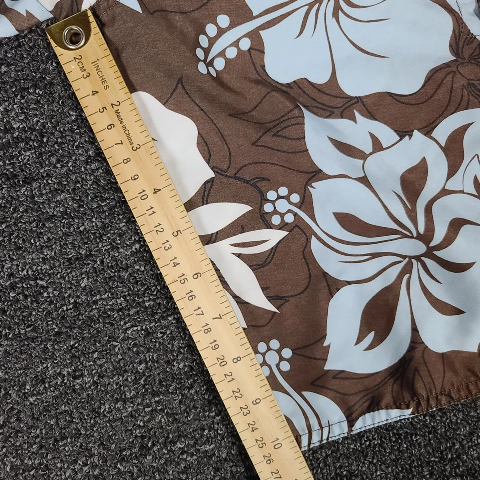 Baús de natação Hang Ten meninos grandes 14/16 forrado floral bolso de carga praia surf - Imagem 4 de 4