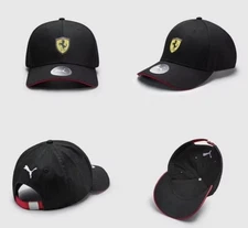 Scuderia Ferrari Hat Cap Strap Back Mens Black Red F1 Formula 1 Racing Team NEW