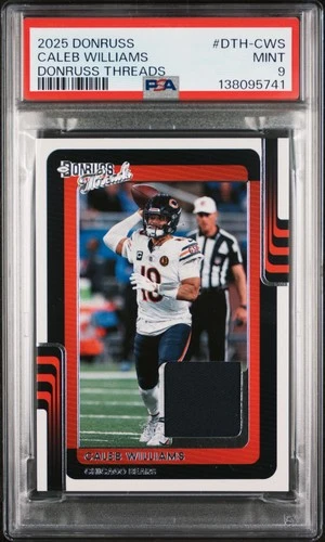 Caleb Williams Patch 2025 Donruss Threads #DTH-CWS PSA 9 Bears