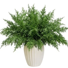 24PCS Artificial Pine Needles Branches Real Touch Greenery Stems Cedar Pine S...