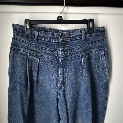 LEE Acid Wash 90's VTG Pleated Tapered High Waisted Mom Jeans Size 18 Medium - Picture 3 of 16