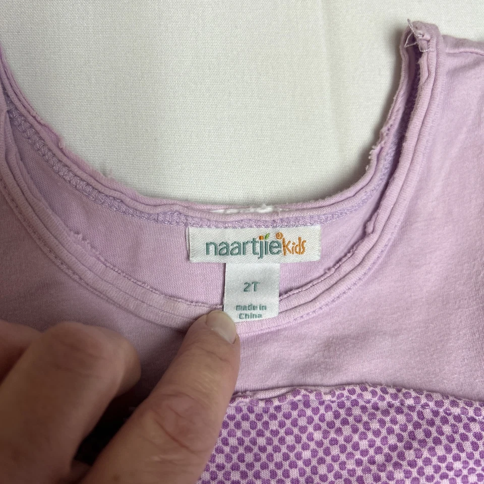 Vestido Naartjie Niños Niñas Púrpura Algodón Talla 2T Usado en Excelente Condición Foto 4 de 4