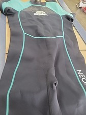 Neopskin Women Long Sleeve Diving Suit Back Zipper Warm Wetsuit Swimsuit Black M
