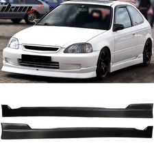Cs Style Side Skirts Fits Honda Civic 96-00 Pu Extension Rocker Panel Pair