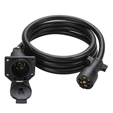 7 Way Trailer Extension Cord - 8 Feet, 7 Pin Trailer Plug Wiring Cable with