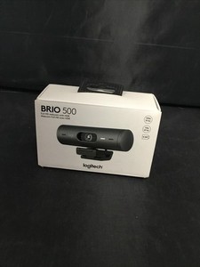 Authentic Logitech Brio 500 Full HD Webcam with HDR BLACK (960-001493)