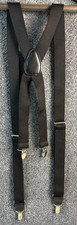 Dockers Suspenders Mens Black Adjustable Clip On Elastic Braces
