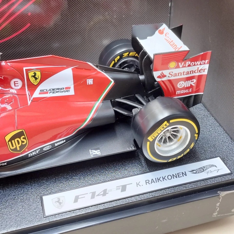 Hot Wheels Racing 1/18 Ferrari F14-T 2014 Kimi Raikkonen #7 BLY68 - Image 4 of 4