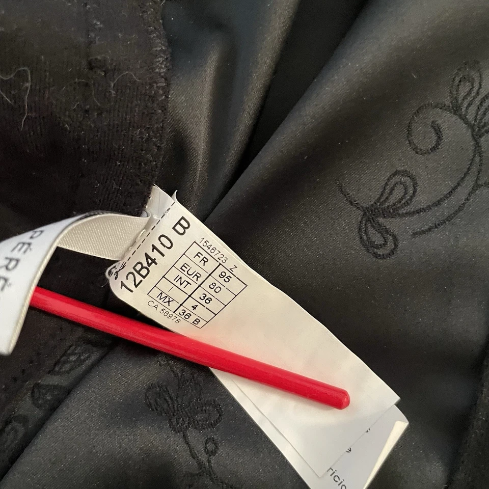 Bustier Simone Perele Mujer Talla 36C Negro Encaje Deseo Suave-Copa Sumergida *sin Correa Foto 4 de 4