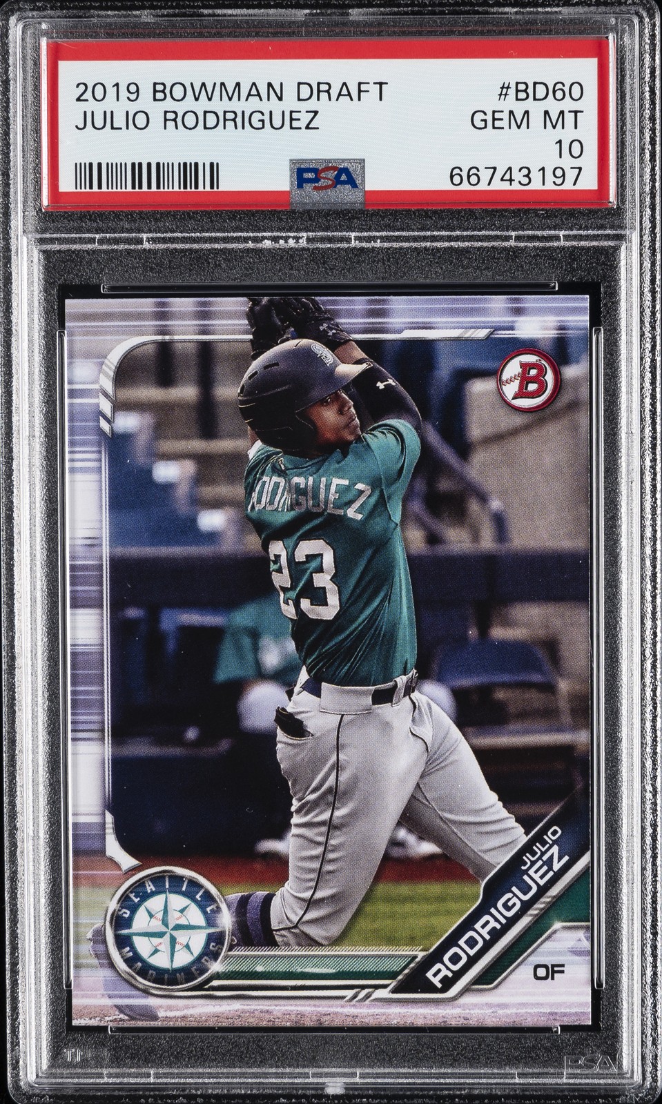 2019 BOWMAN DRAFT #BD60 JULIO RODRIGUEZ PSA 10