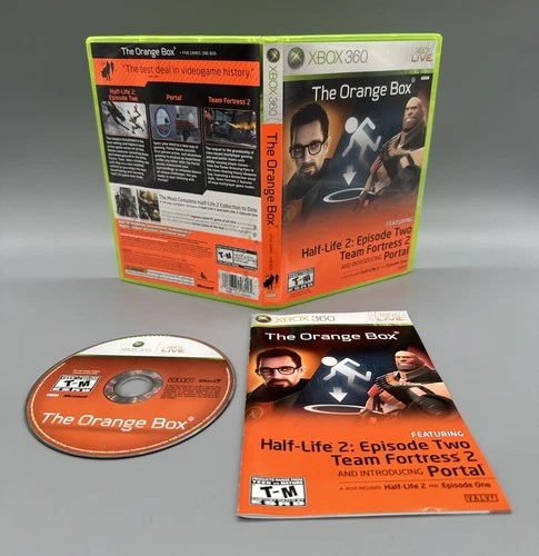 The Orange Box Xbox 360, 2007 Half Life 2 Team Fortress 2 and Portal CIB Tested