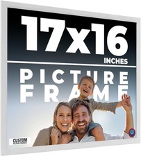 17x16 Frame White Wood Picture Photo Frame with UV Acrylic and Acid Free Backing