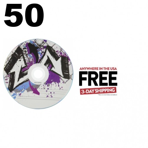 50 Memorex 52X CD-R 80min 700MB Graffiti Design **1-3 DAYS
