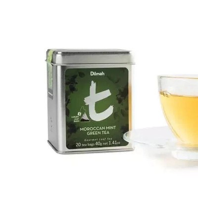Dilmah t-Series Moroccan Mint Green Tea 20 Luxury leaf Tea Bags FREE SHIPPING