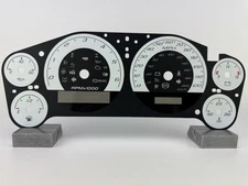 US Speedo White Gauge Face for 2007-2013 Chevy & GM Truck/Suv Clusters (Gas)