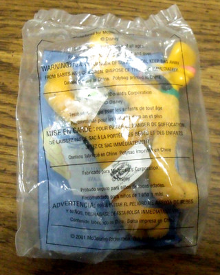 2001 Disney's House of Mouse McDonalds Happy Meal Toy Pluto #4 New In Package