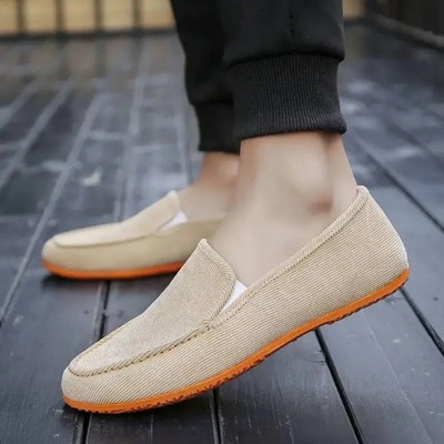Men's Casual Cloth Shoes Spring and Autumn Canvas Fashion Loafers Soft Sneakers