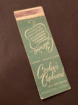 Vintage Illinois Matchbook  Cooley s Cupboard  Evanston