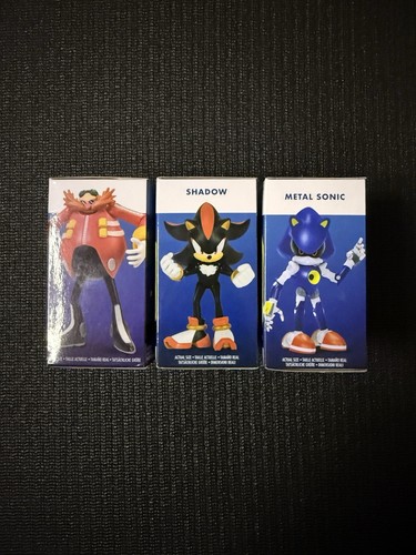 Sonic The Hedgehog (3) Lot METAL SONIC SHADOW DR.EGGMAN 2.5 inch Figure Jakks - Picture 2 of 3