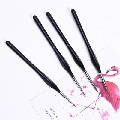 6 kleines Miniatur-Pinsel-Set mit feiner Spitze für Acryl-Modell-Bastel-Aquarell - Bild 1 von 4
