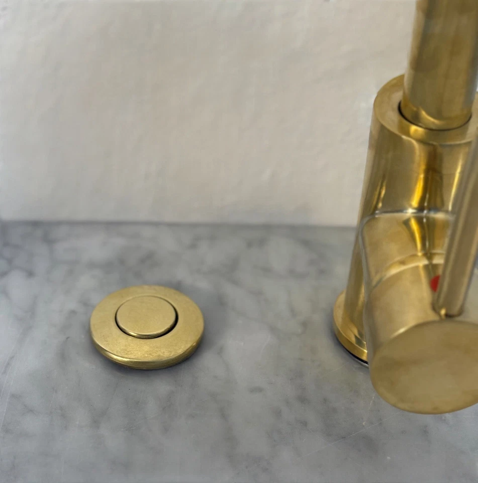 Kit de interruptor de aire eléctrico para eliminación de basura con botón de latón, interruptor de aire de latón - Imagen 3 de 4