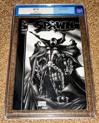 Spawn 1 1997 Black & White Variant 9.6 Rare Old CGC Case