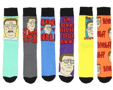 King Of The Hill Hank Hill Dang It Bobby! Crew Socks For Men 6 Pairs