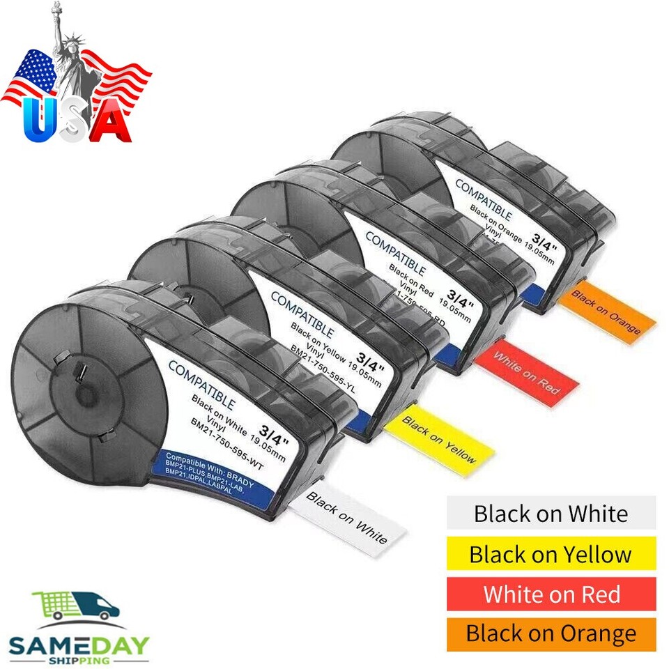 For BD BMP21-PLUS M21-750-595-WT M21-750-499 M21-750-427 Label Cartridge 3/4"