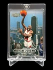 1997/98 Skybox MICHAEL JORDAN “METAL UNIVERSE” DUNKING CITY SKYLINE #23🔥RARE🔥