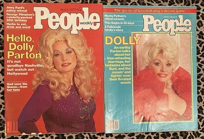 Dolly Parton PEOPLE Magazine set :  April 1977 & August 1982 cover stories