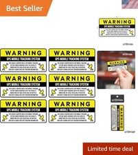 Protect Your Vehicle: 6 Reflective GPS Tracking Stickers - Weather-Resistant