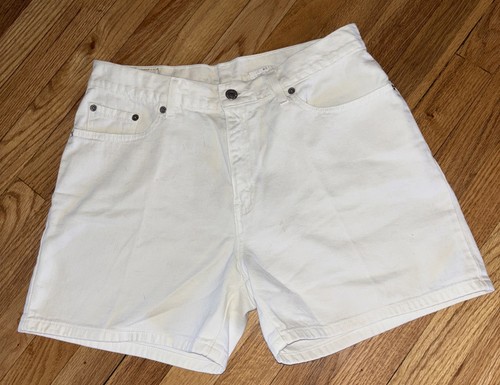 Pantalones Cortos Estilo Jeans Levi’s Blanco Denim Largo Medio Ajuste Fácil Talla 12 - Imagen 1 de 5