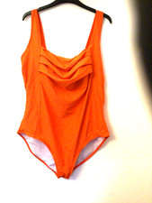 Kaleidoscope Bright Orange Swimsuit One Piece Classic Leg Wide Strap Size 20