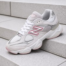 New Balance 9060 Pink Metallic Grey G90607K2 GS Size New