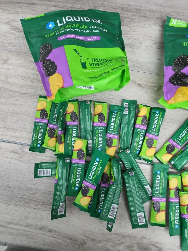 Liquid I.V. Energy Multiplier 黑莓桃子 42 个单棒包 WH3 — 第 3/4 张图片