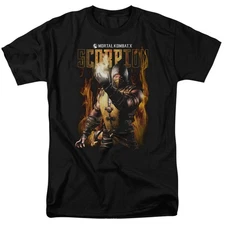 Mortal Kombat Scorpion Licensed Adult T-Shirt